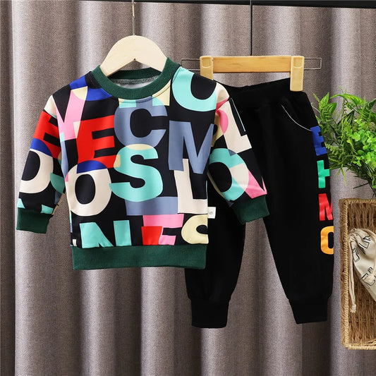 Child Letter Print Sweatsuit