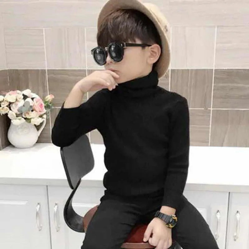 Child Ribbed Knit Turtleneck Sweater