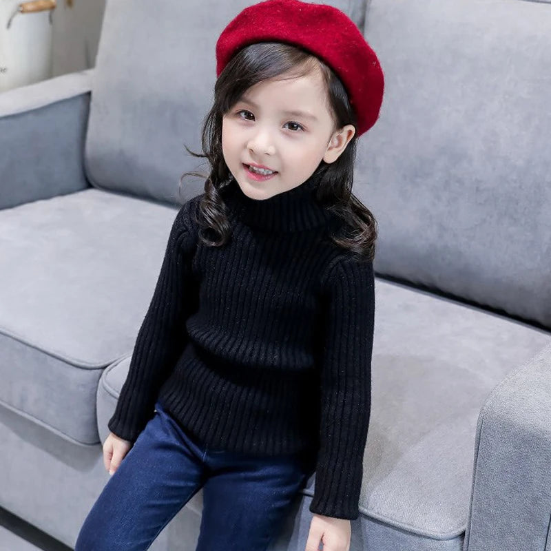 Child Ribbed Knit Turtleneck Sweater