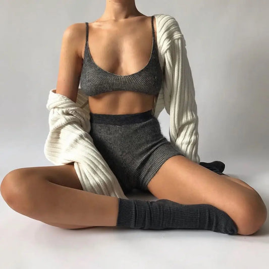 Women Long Sleeve Knitted Shrug Sweater