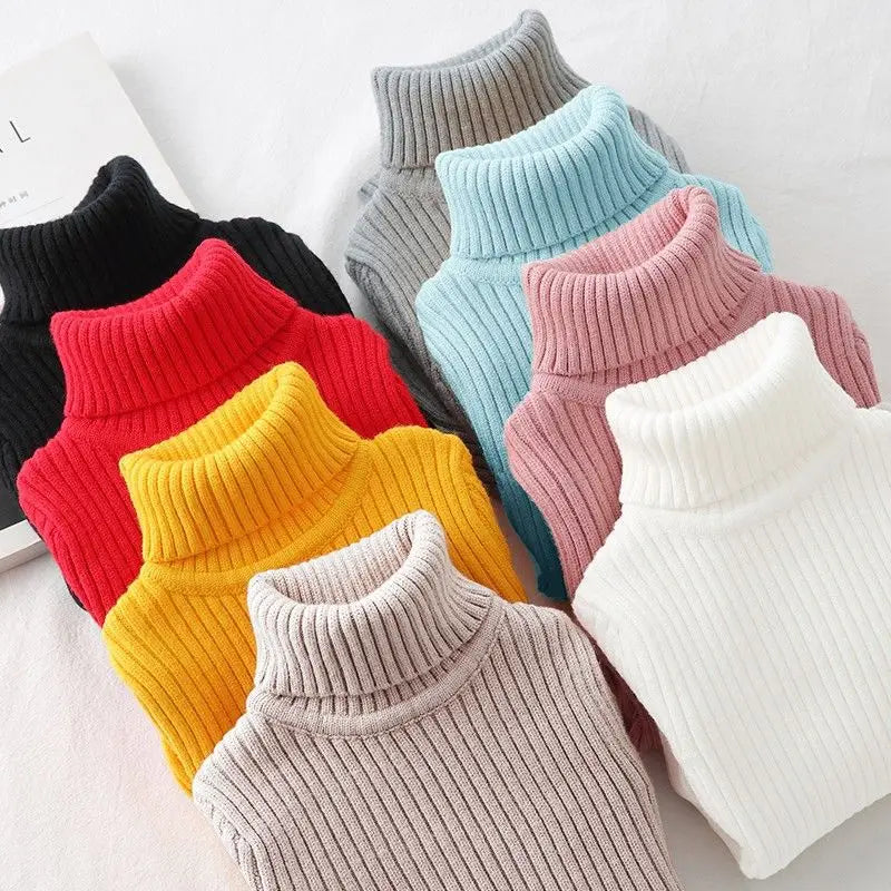 Child Ribbed Knit Turtleneck Sweater