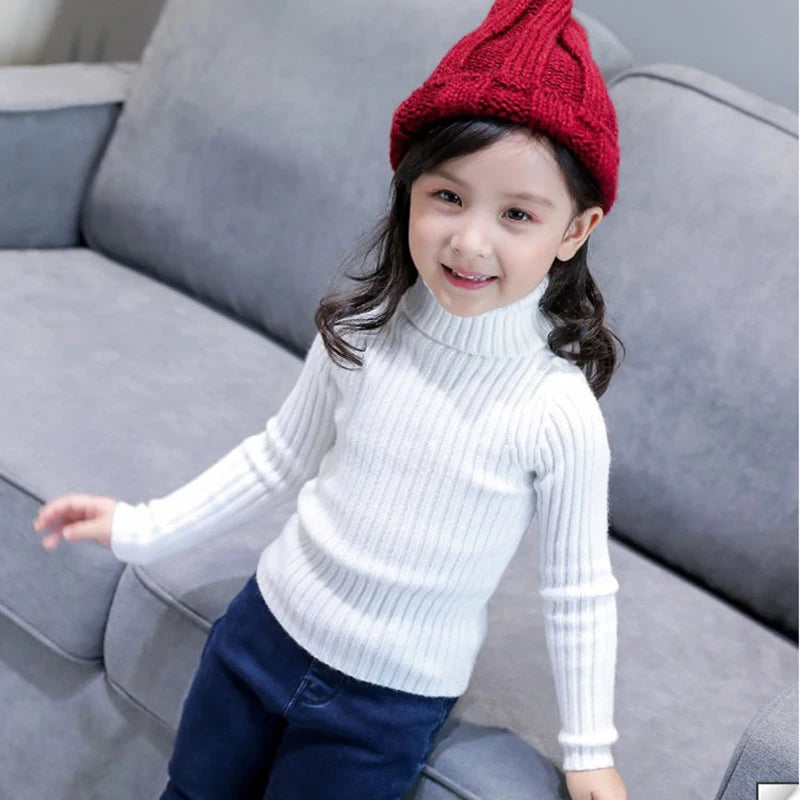 Child Ribbed Knit Turtleneck Sweater